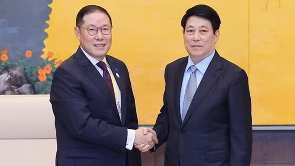 Chủ tịch nước Lương Cường tiếp Chủ tịch Hội đồng Tư vấn kinh doanh APEC 2025