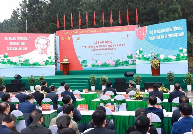 ]Thủ tướng Phạm Minh Chính phát động Tết trồng cây Xuân Quý Mão -0
