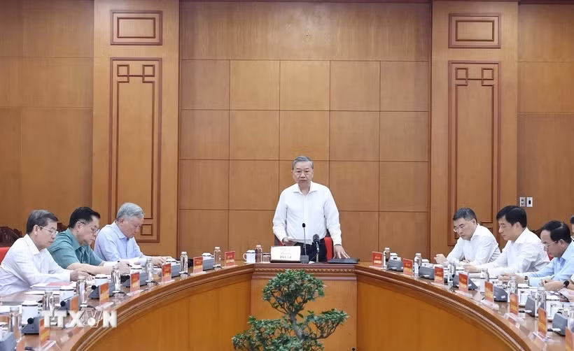 Tổng Bí thư Tô Lâm làm việc với Tiểu ban Văn kiện và Tiểu ban Điều lệ Đảng -0