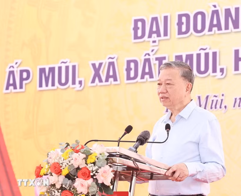Cà Mau: Tổng Bí thư Tô Lâm dự Ngày hội Đại đoàn kết dân tại ấp Mũi -0