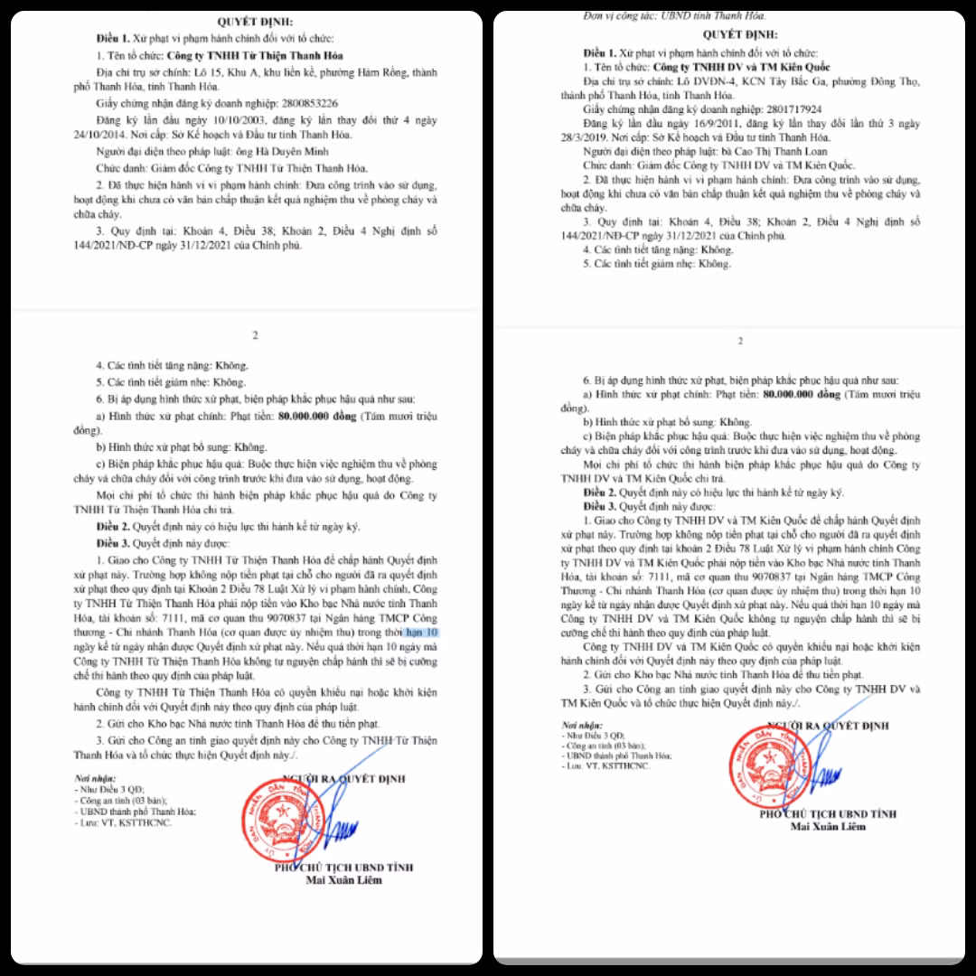 Vi phạm PCCC 10 doanh nghiệp bị phạt gần 1 tỷ đồng -0