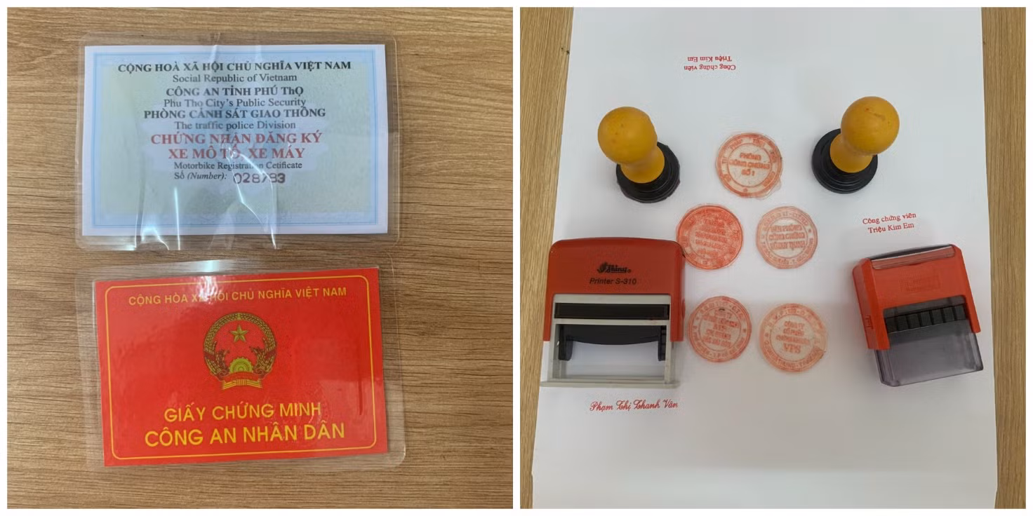 Triệt phá đường dây làm giả cả Căn cước công dân gắn chíp và giấy chứng nhận Công an nhân dân -0