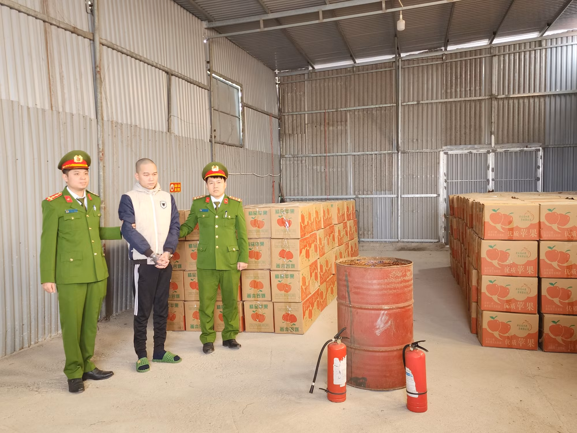 Cất giấu gần 7 tấn pháo trong các hộp in nhãn hoa quả nhập khẩu -0