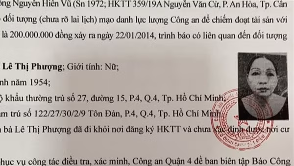 Truy tìm người phụ nữ liên quan đến vụ mạo danh Công an lừa đảo 200 triệu đồng