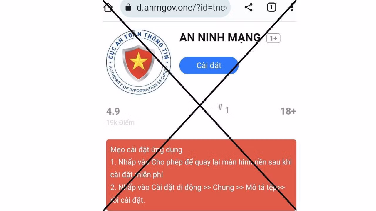 Cảnh giác khi được yêu cầu cài đặt ứng dụng tên an ninh mạng -0