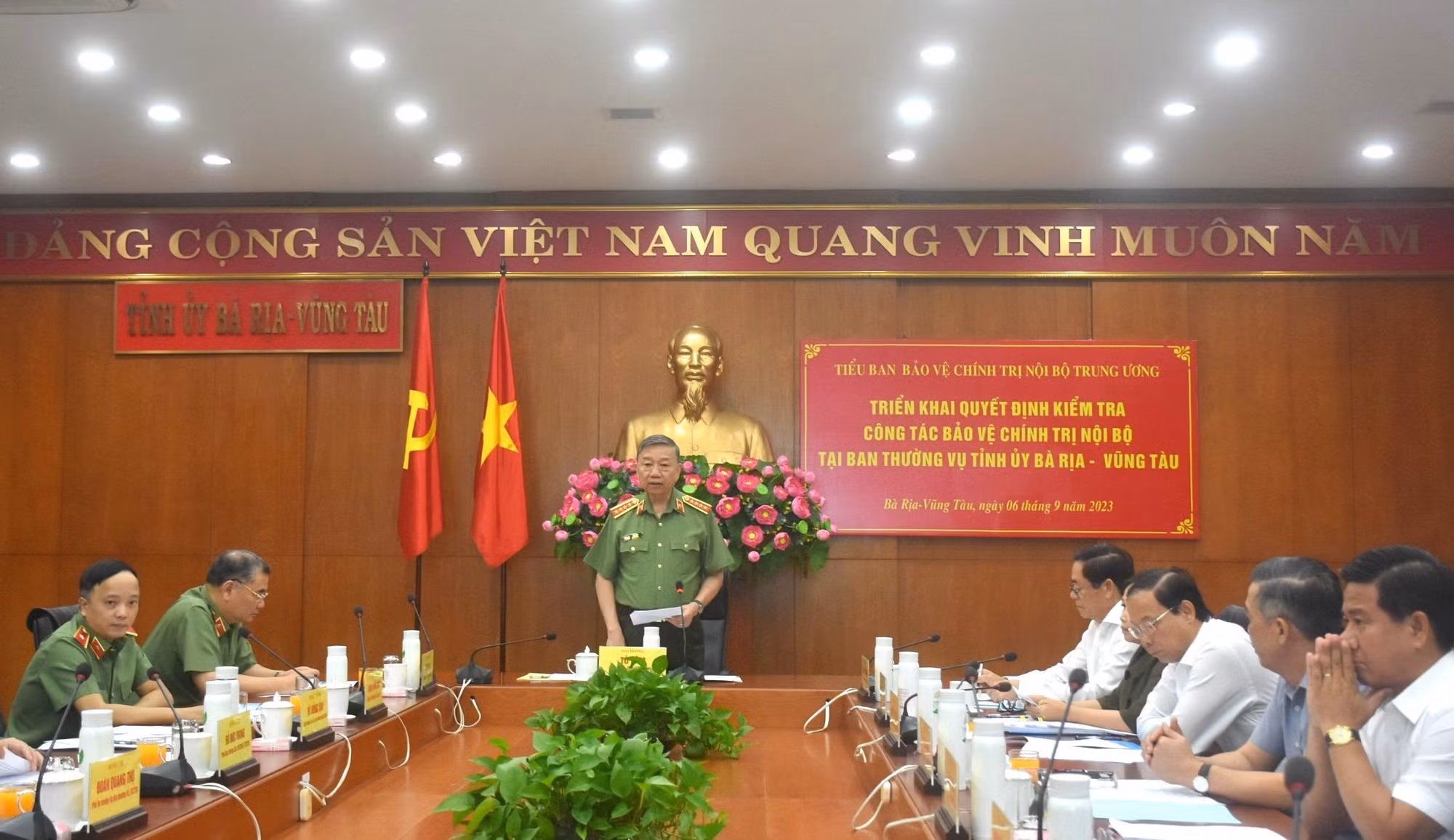 Tiểu ban Bảo vệ Chính trị nội bộ Trung ương kiểm tra tại Ban Thường vụ Tỉnh ủy Bà Rịa-Vũng Tàu -0