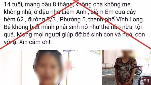 Xác minh thông tin bé gái 14 tuổi mang thai ở Vĩnh Long
