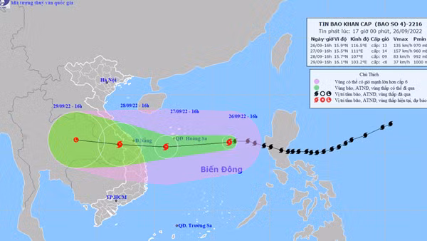 Thủ tướng thành lập Ban chỉ đạo tiền phương ứng phó với bão số 4