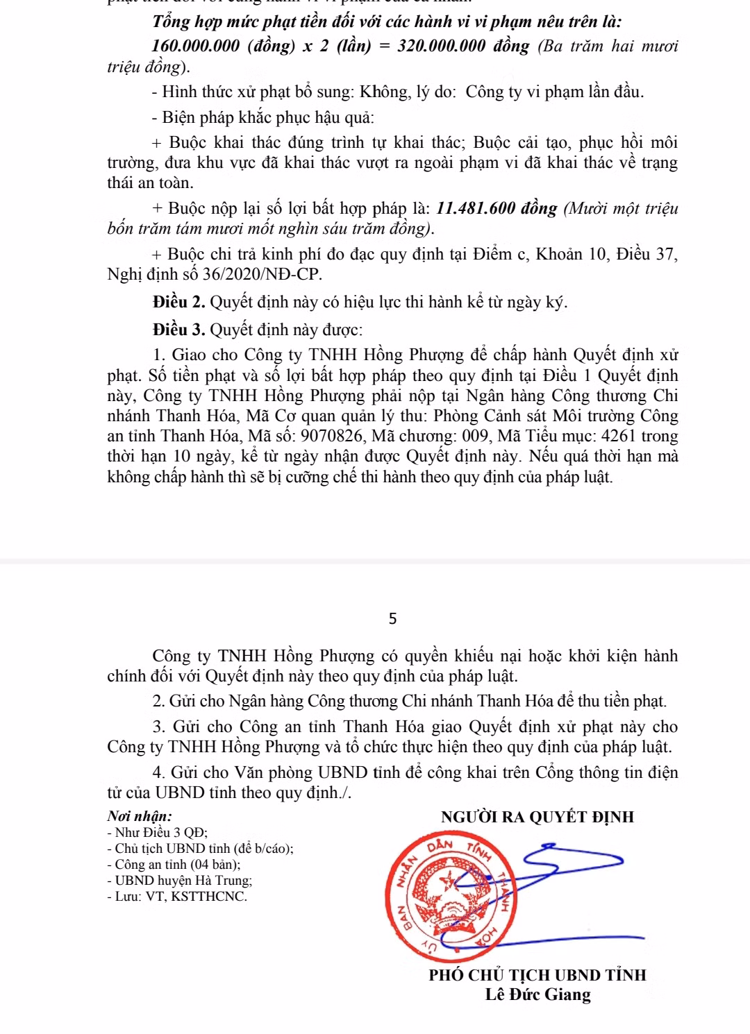 Thanh Hóa xử phạt 3 công ty khai thác khoáng sản hơn 600 triệu đồng -0
