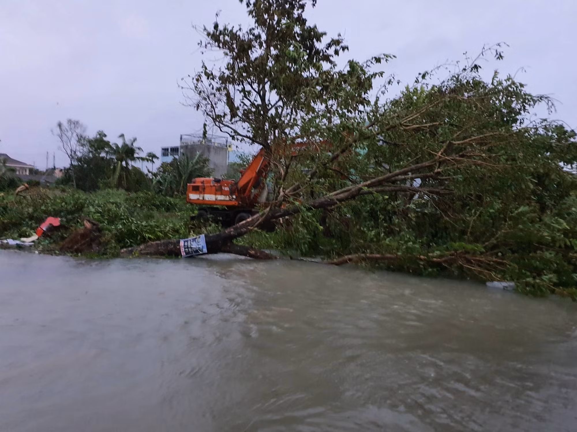 Bão mạnh kèm mưa lớn, hàng loạt nhà tốc mái -1