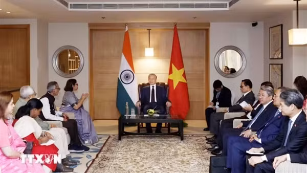Tổng Bí thư, Chủ tịch nước Tô Lâm tiếp Chủ tịch Hội Hữu nghị Ấn Độ-Việt Nam