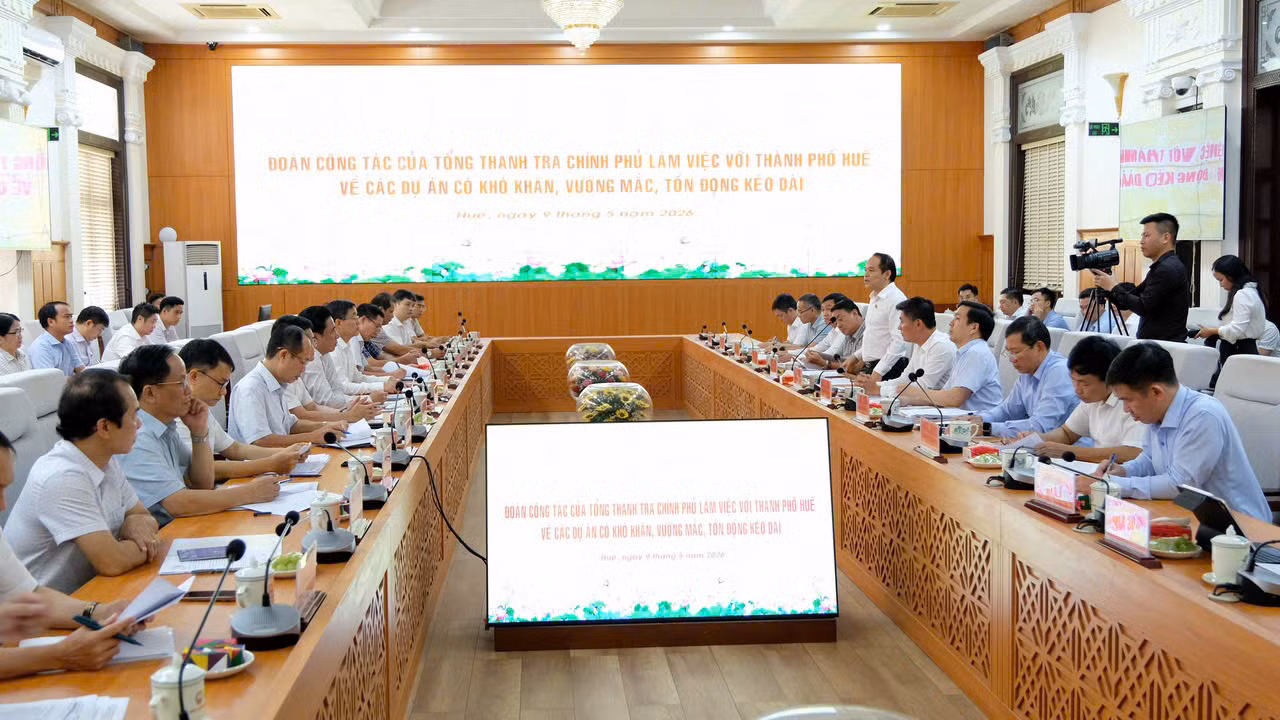 Tổng Thanh tra Chính phủ làm việc với TP Huế về các dự án khó khăn, vướng mắc, tồn đọng kéo dài -0