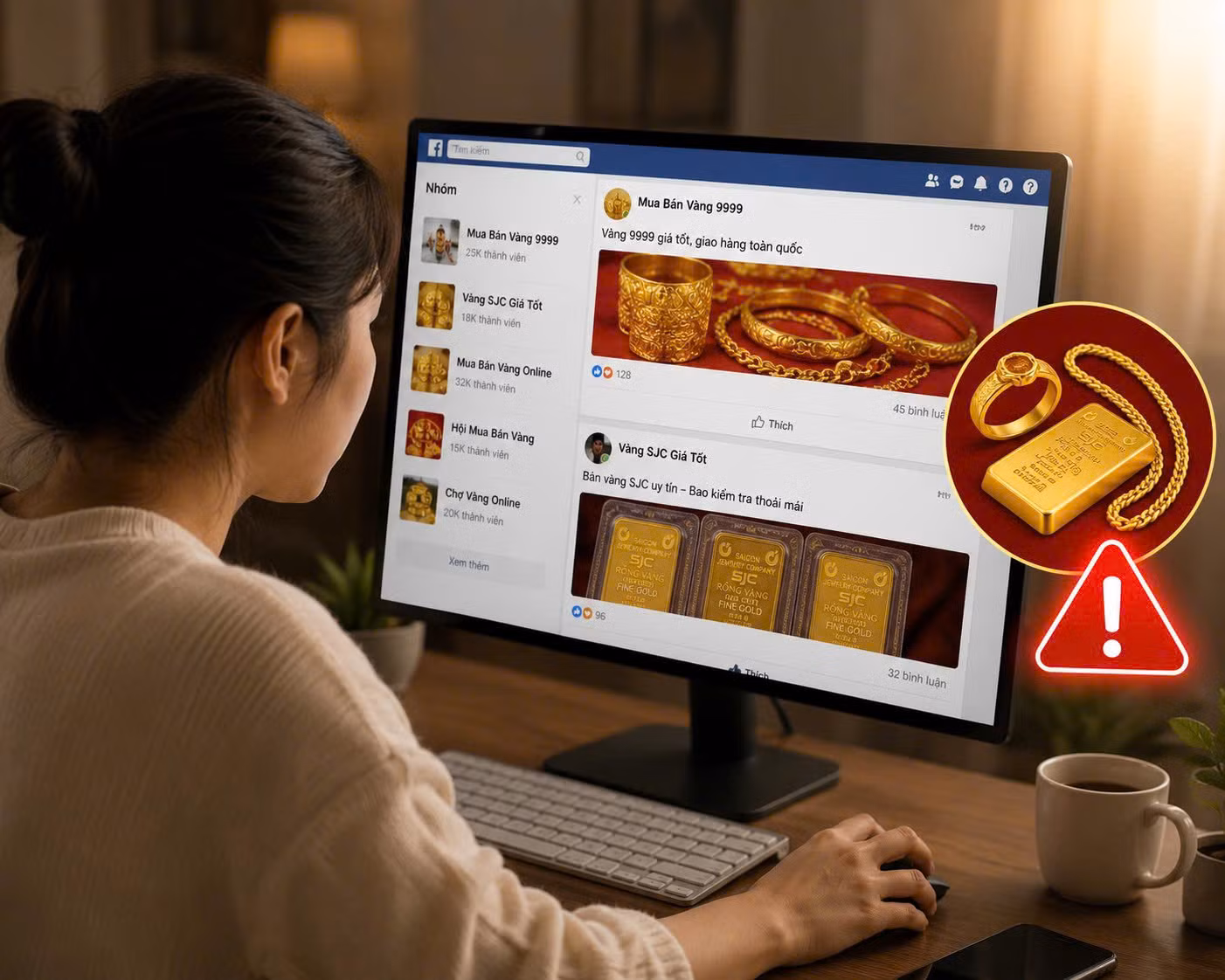 Cảnh giác với thủ đoạn lừa đảo khi mua vàng online -0