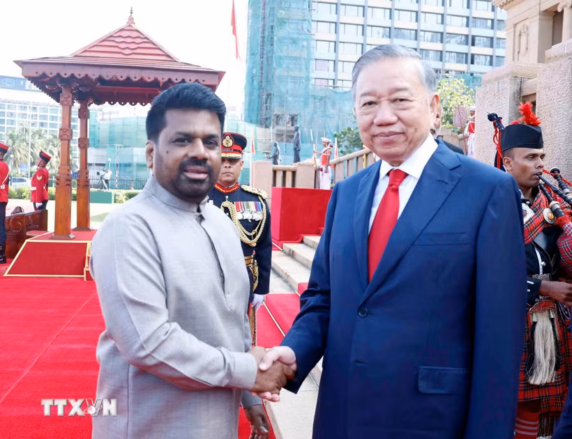 Lễ đón trọng thể Tổng Bí thư, Chủ tịch nước Tô Lâm thăm cấp Nhà nước Sri Lanka -0