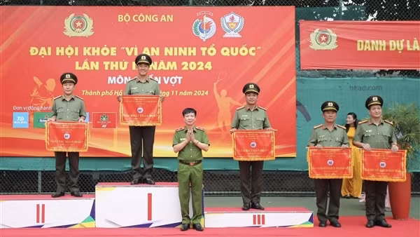 Công an tỉnh Đắk Lắk giành giải Nhất toàn đoàn môn quần vợt Đại hội khỏe “Vì an ninh Tổ quốc”