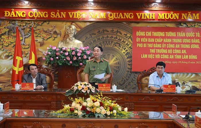 Thứ trưởng Trần Quốc Tỏ làm việc với Công an tỉnh Lâm Đồng -0