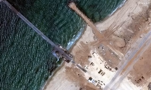 Bến tàu triệu đô của Mỹ ở Gaza hoạt động trở lại -0
