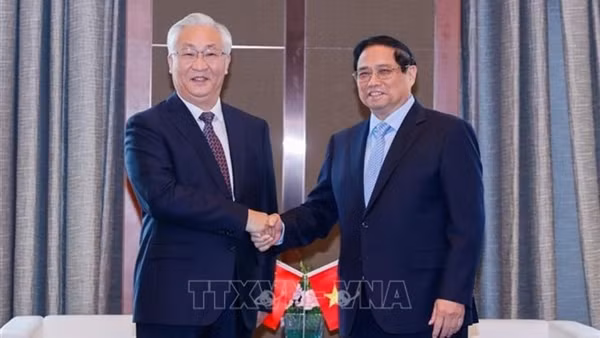 Thủ tướng Phạm Minh Chính tiếp Phó Thủ tướng Trung Quốc Trương Quốc Thanh