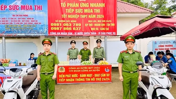 Công an các đơn vị, đia phương triển khai nhiều hoạt động “tiếp sức mùa thi”
