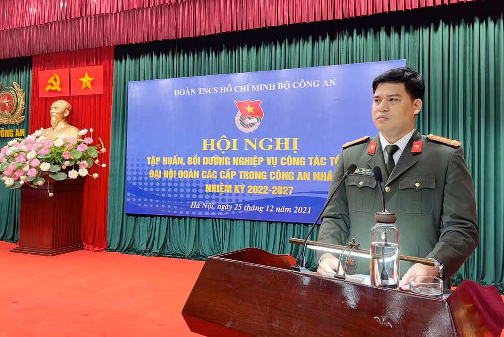 Tập huấn, bồi dưỡng nghiệp vụ công tác tổ chức đại hội đoàn các cấp trong CAND -0