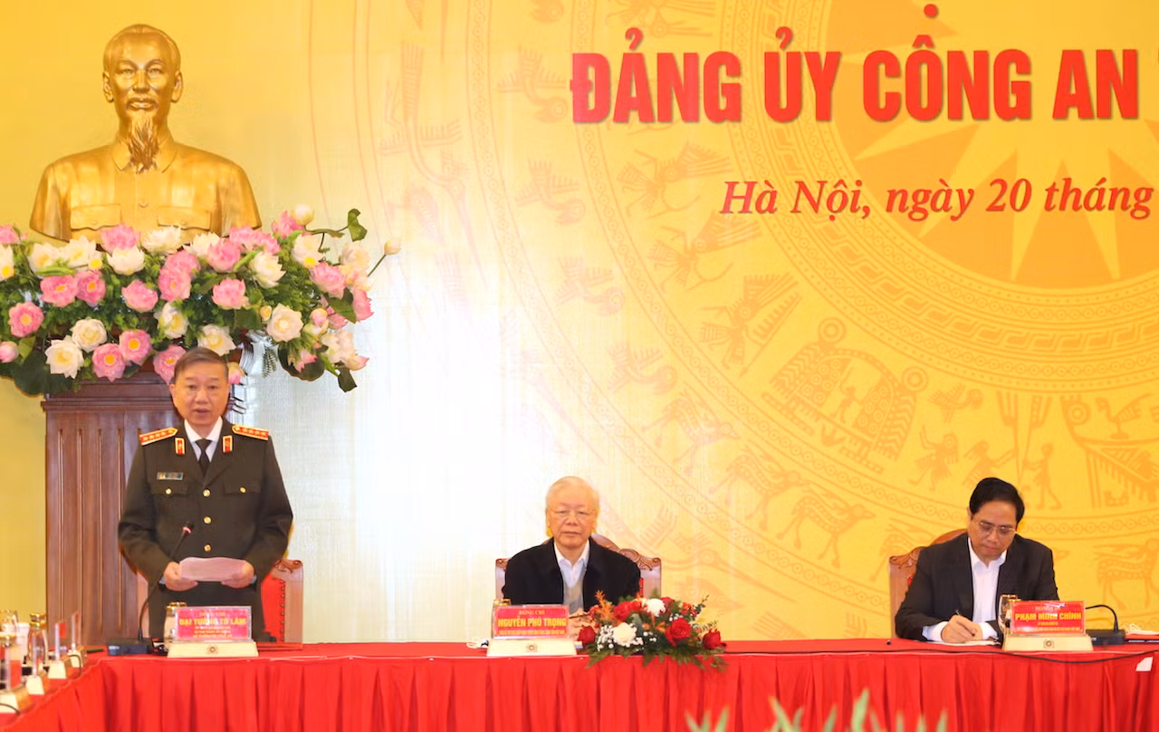 Tổng Bí thư Nguyễn Phú Trọng, Thủ tướng Phạm Minh Chính dự Hội nghị Đảng ủy Công an Trung ương -0