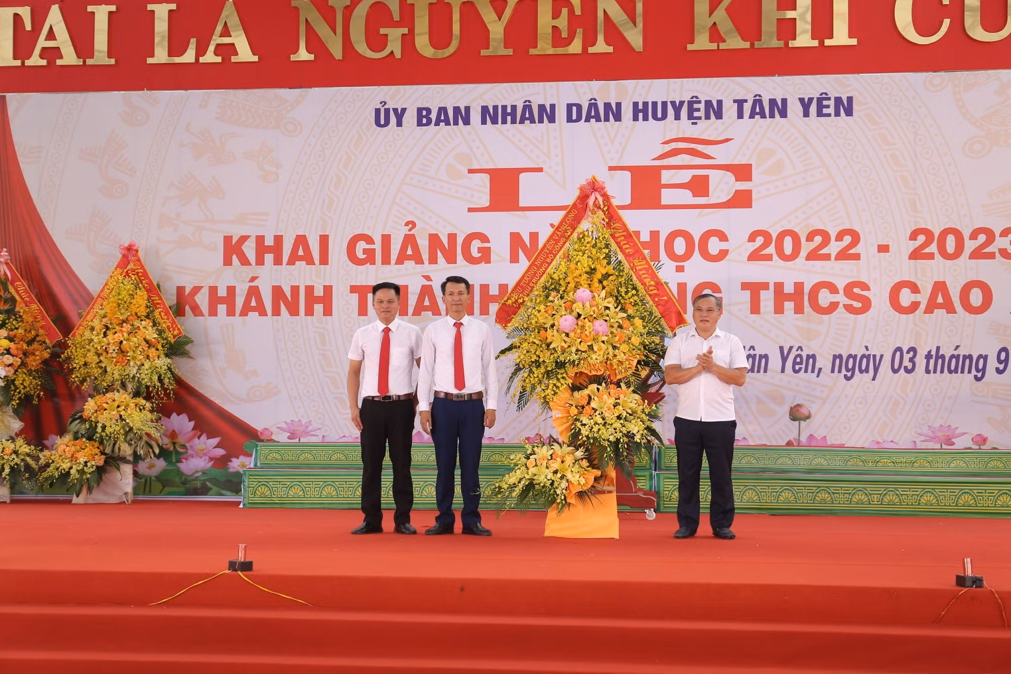 Khánh thành, khai giảng Trường THCS Cao Xá, Tân Yên, Bắc Giang -0