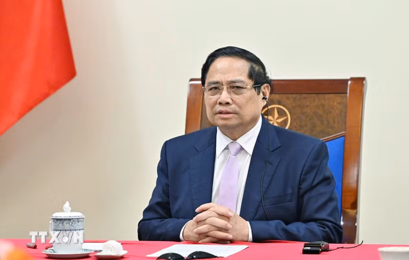 Thủ tướng Phạm Minh Chính điện đàm với Thủ tướng Malaysia Anwar Ibrahim -0