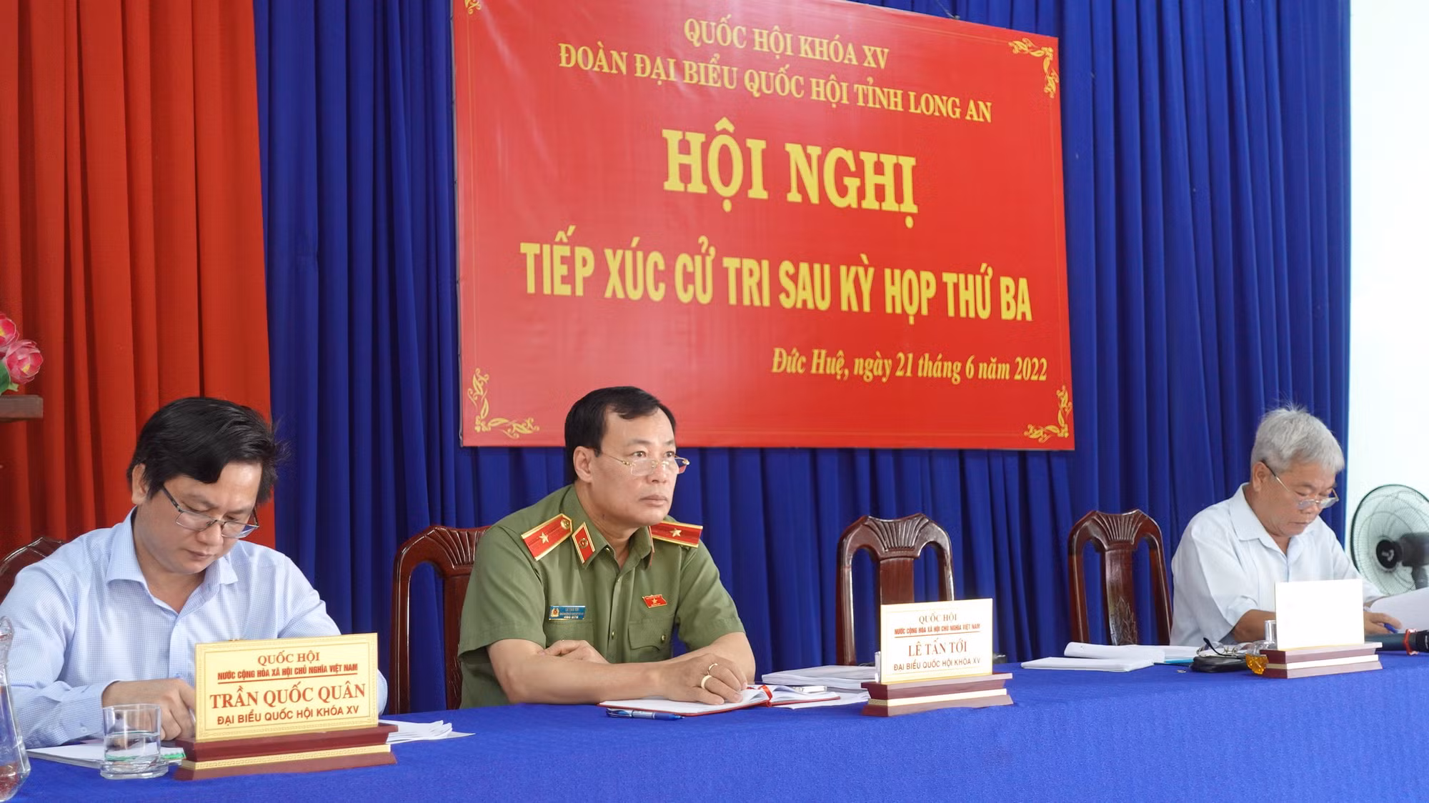 Đồng chí Lê Tấn Tới tiếp xúc cử tri tại Đức Huệ, Tân Trụ (Long An) -0