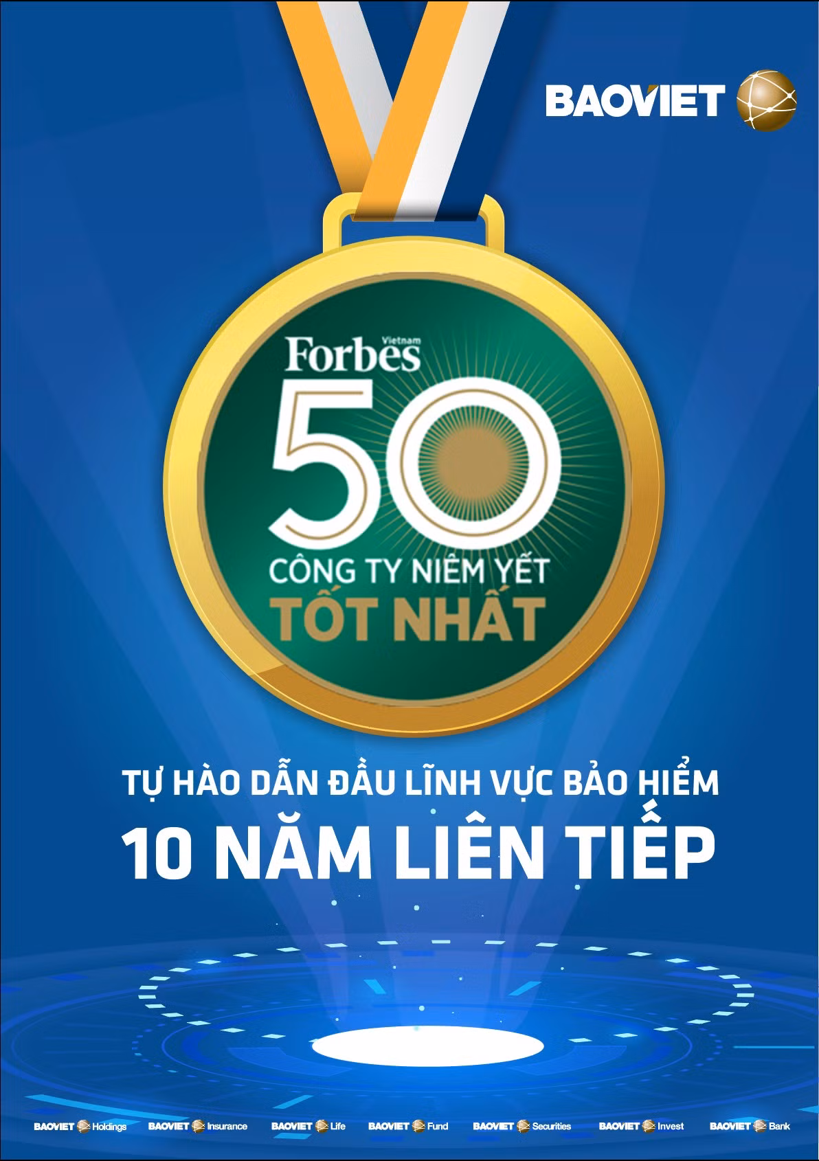Bảo Việt 10 năm liên tiếp trong&nbsp;“Danh sách 50 công ty niêm yết tốt nhất năm 2022” -0