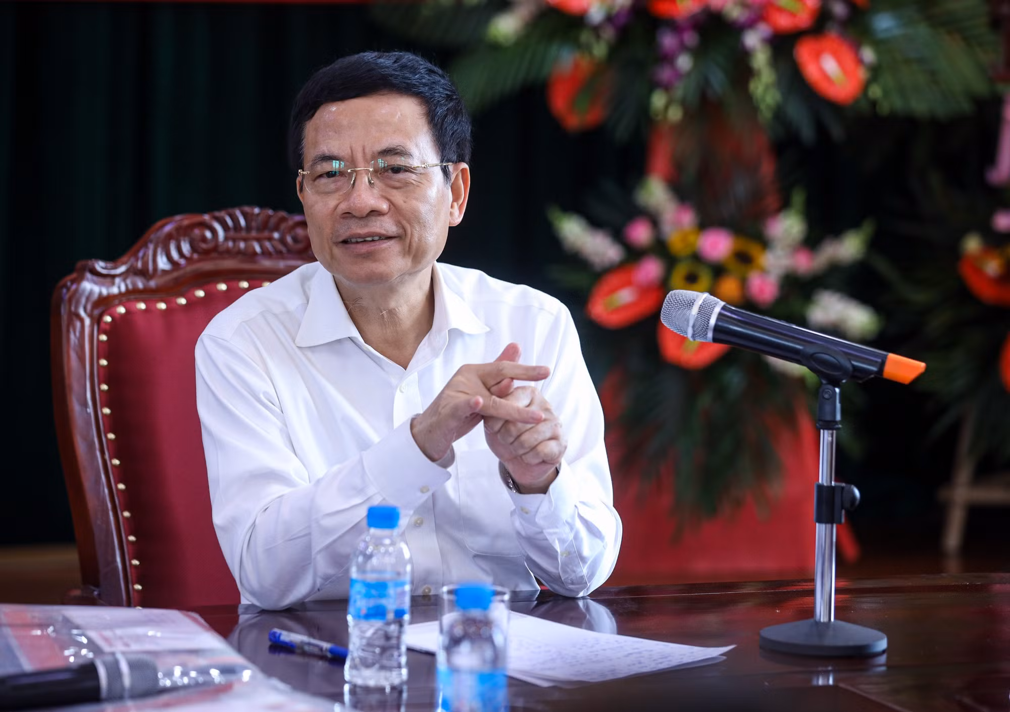 Bộ trưởng Bộ Thông tin và Truyền thông Nguyễn Mạnh Hùng thăm, chúc mừng Báo CAND -0