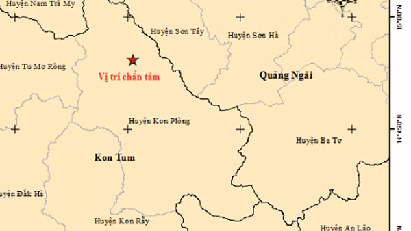 Liên tiếp xảy ra 4 trận động đất tại Kon Tum