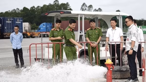 Kiểm tra công tác an toàn PCCC tại Công viên logistics Viettel Lạng Sơn