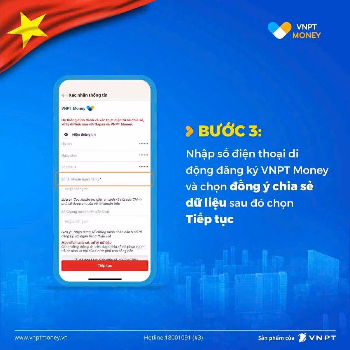 Nhận quà tặng 100.000 đồng dịp 2/9 dễ dàng trên VNeID với VNPT Money -3