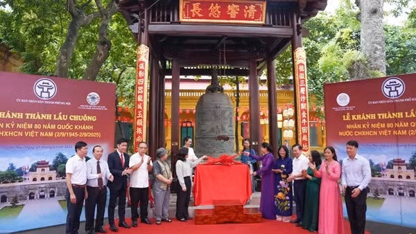 Tu bổ và bàn giao lầu chuông tại Khu di sản Trung tâm Hoàng thành Thăng Long - Hà Nội