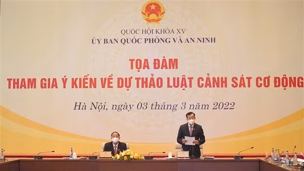 Ủy ban Quốc phòng và An ninh lấy ý kiến dự thảo Luật Cảnh sát cơ động