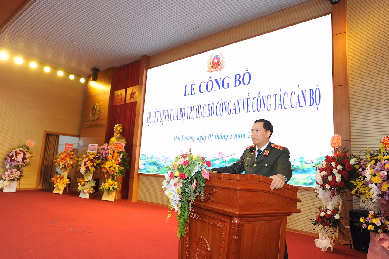 Công bố quyết định bổ nhiệm tân Giám đốc Công an tỉnh Hải Dương -0