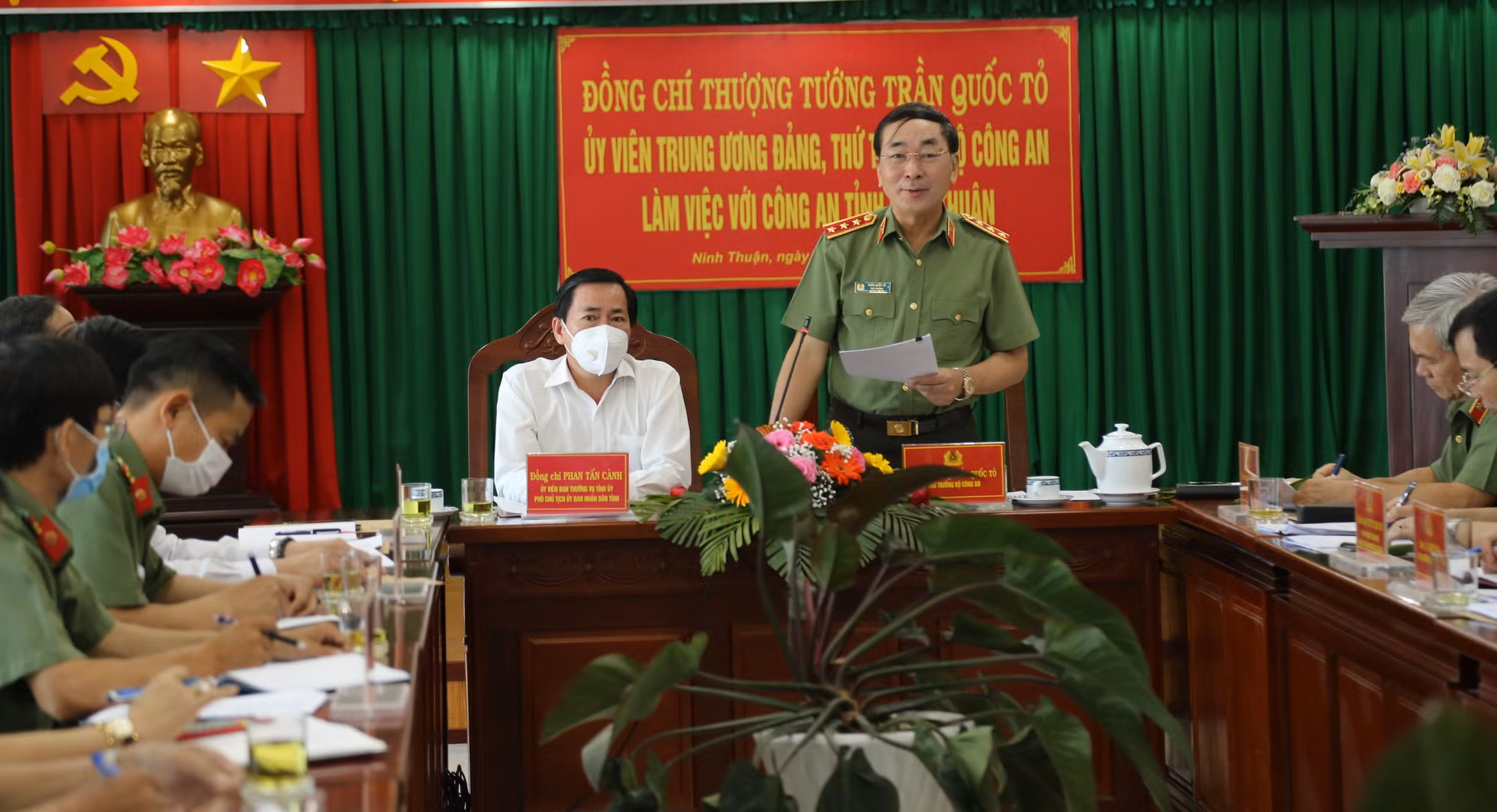 Thứ trưởng Trần Quốc Tỏ làm việc với Công an tỉnh Ninh Thuận -0