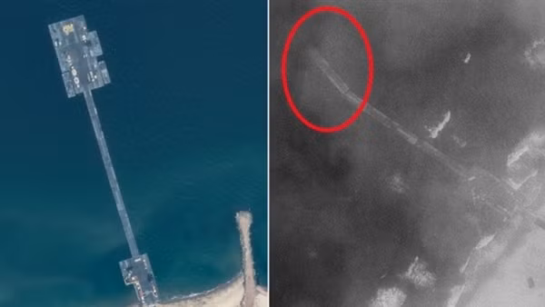 Cầu tàu cứu trợ Gaza của Mỹ vừa lắp xong đã hỏng
