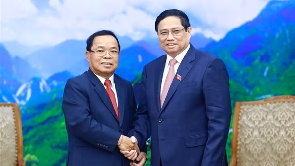 Thủ tướng tiếp Chủ nhiệm Ban Kiểm tra Trung ương, Tổng Thanh tra Nhà nước Lào