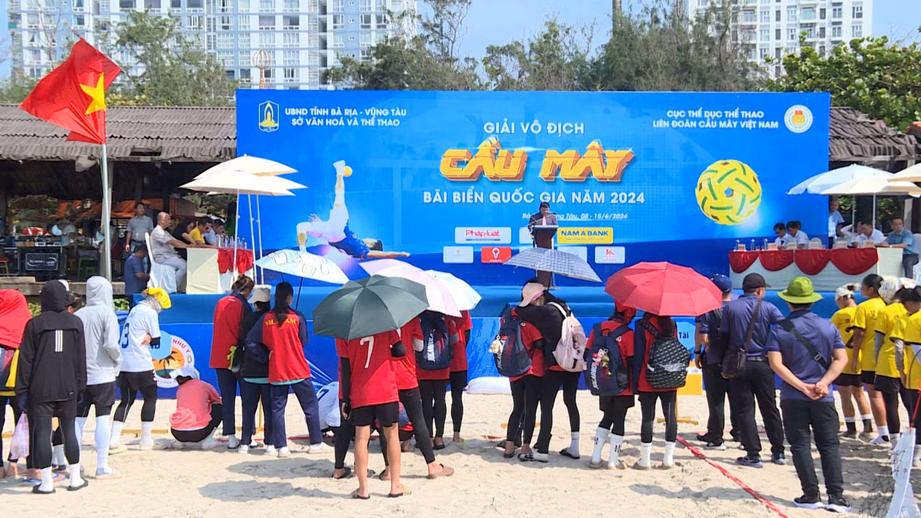 Đội tuyển CAND tham gia tranh tài tại Giải vô địch cầu mây bãi biển quốc gia 2024 -0