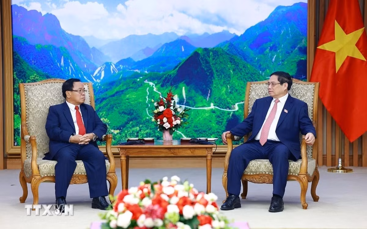 Thủ tướng tiếp Chủ nhiệm Ban Kiểm tra Trung ương, Tổng Thanh tra Nhà nước Lào -0