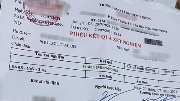 Siết chặt việc quản lý phiếu xét nghiệm COVID-19
