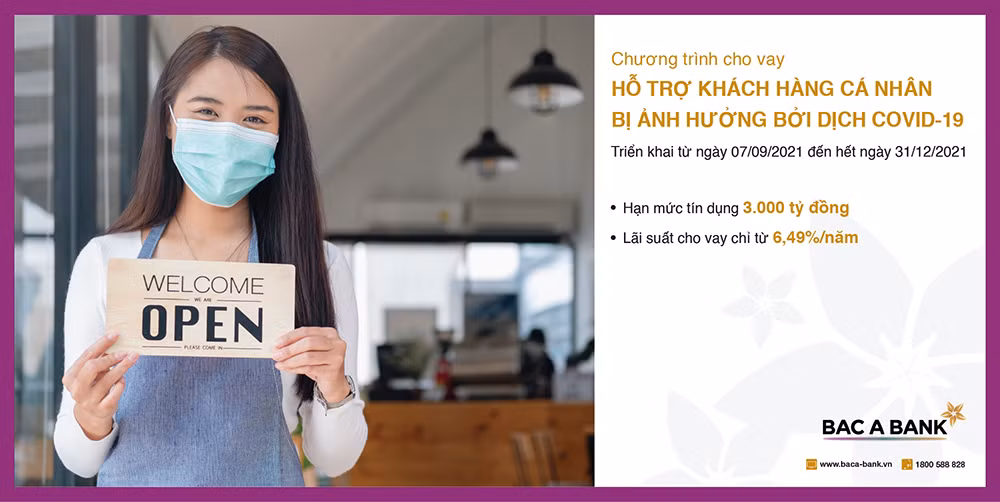 BAC A BANK ưu đãi cho vay hỗ trợ hỗ trợ khách hàng cá nhân mùa&nbsp;dịch COVID-19 -0