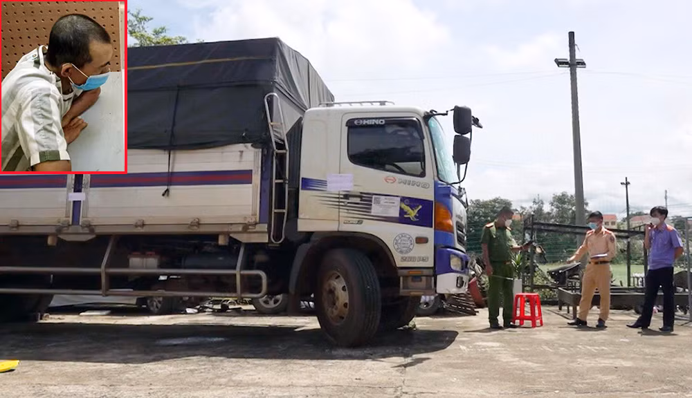 Lái xe ô tô tải liên tiếp tông gãy các barie để thông chốt kiểm dịch -0