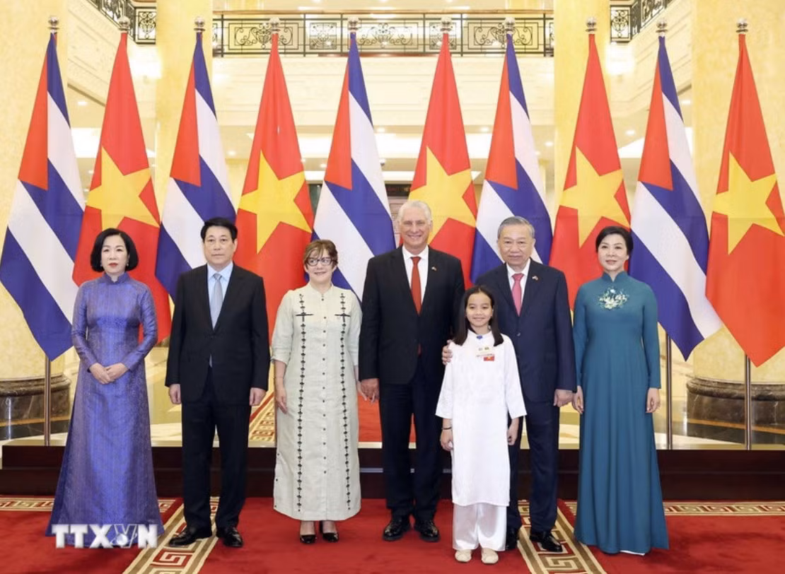 Chiêu đãi cấp Nhà nước chào mừng Chủ tịch nước Cuba Miguel và Phu nhân -0