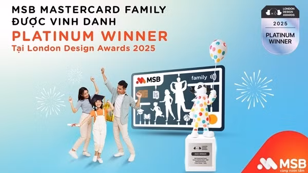 Thẻ MSB Mastercard Family được vinh danh tại London Design Awards 2025