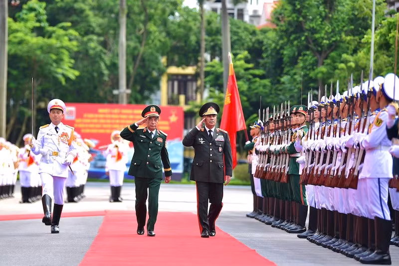 Đại tướng Phan Văn Giang chủ trì lễ đón Bộ trưởng Bộ Quốc phòng Azerbaijan -0