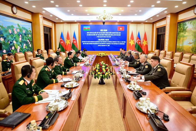 Đại tướng Phan Văn Giang chủ trì lễ đón Bộ trưởng Bộ Quốc phòng Azerbaijan -0