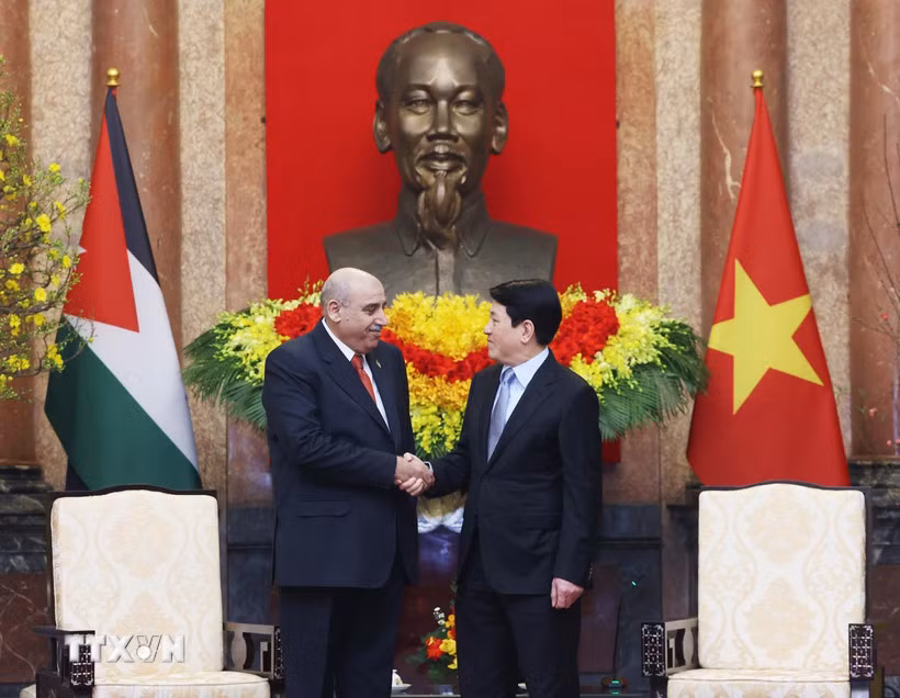 Chủ tịch nước Lương Cường tiếp Chủ tịch Hạ viện Jordan Mazen Turki El Qadi -0