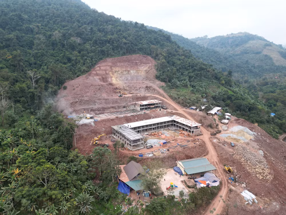 Gấp rút hoàn thiện trường học cho học sinh Mỹ Lý trước Tết Nguyên đán -0